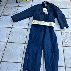 Walls Blizzard Pruf Coveralls Blue Hunting Insulated Jumpsuit USA XL 46-48 SHORT